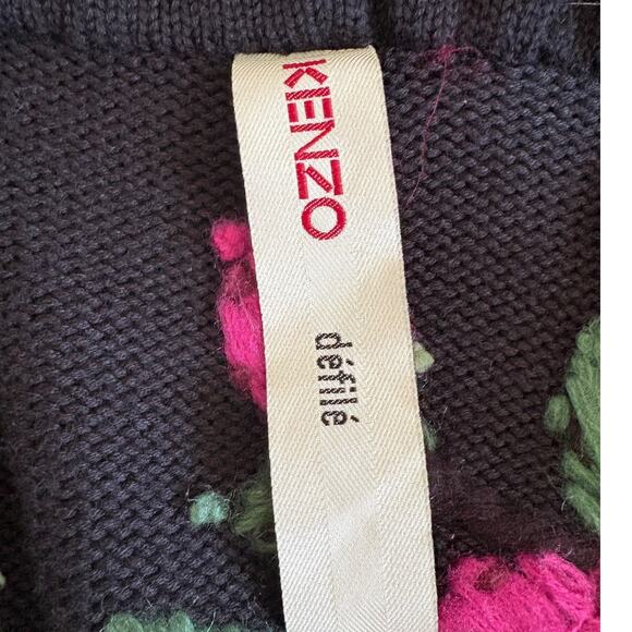 Kenzo Défilé Embroidered Floral Cardigan EU Chic Dark Feminine Whimsigoth knit - Picture 7 of 12